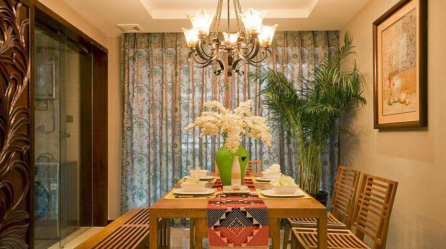 北京裝修案例200方東南亞復式